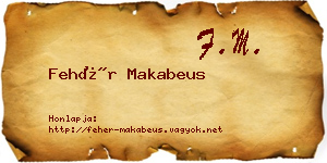 Fehér Makabeus névjegykártya